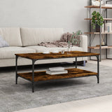 Tavolino da Salotto Rovere Fumo 100x55x40 cm Legno truciolato