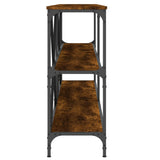 Tavolo Consolle Rovere Fumo 180x30x75cm Legno truciolato Ferro