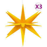 Luci di Natale con LED 3 pz Pieghevoli Gialle 100 cm