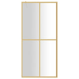 Parete per Doccia Walk-in Vetro Trasparente ESG 80x195 cm Oro