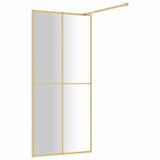 Parete per Doccia Walk-in Vetro Trasparente ESG 80x195 cm Oro