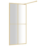 Parete per Doccia Walk-in Vetro Trasparente ESG 100x195 cm Oro