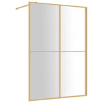 Parete per Doccia Walk-in Vetro Trasparente ESG 140x195 cm Oro