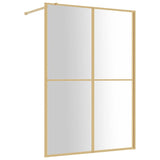 Parete per Doccia Walk-in Vetro Trasparente ESG 140x195 cm Oro