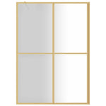 Parete per Doccia Walk-in Vetro Trasparente ESG 140x195 cm Oro