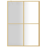 Parete per Doccia Walk-in Vetro Trasparente ESG 140x195 cm Oro