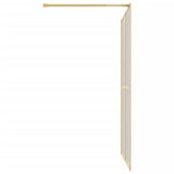 Parete per Doccia Walk-in Vetro Trasparente ESG 140x195 cm Oro