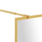 Parete per Doccia Walk-in Vetro Trasparente ESG 140x195 cm Oro