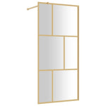 Parete per Doccia Walk-in Vetro Trasparente ESG 80x195 cm Oro