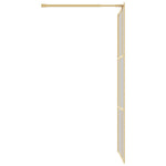 Parete per Doccia Walk-in Vetro Trasparente ESG 80x195 cm Oro