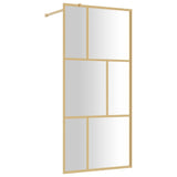 Parete per Doccia Walk-in Vetro Trasparente ESG 90x195 cm Oro