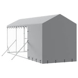 Cuccia Cani da Esterno Tetto Argento 2x6x2,5 m Acciaio Zincato