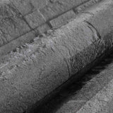 Carta da Parati 3D Effetto Pietra Nero 10x0,53 m Non Tessuto