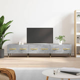 Mobile Porta TV Grigio Cemento 150x36x30 cm Legno truciolato