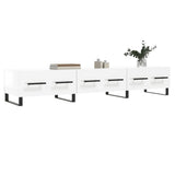 Mobile Porta TV Bianco Lucido 150x36x30 cm in Legno truciolato