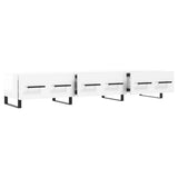 Mobile Porta TV Bianco Lucido 150x36x30 cm in Legno truciolato