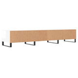 Mobile Porta TV Bianco Lucido 150x36x30 cm in Legno truciolato