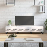 Mobile Porta TV Bianco Lucido 150x36x30 cm in Legno truciolato