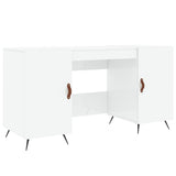 Scrivania Bianco Lucido 140x50x75 cm in Legno truciolato
