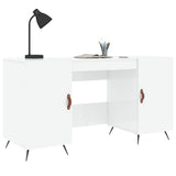 Scrivania Bianco Lucido 140x50x75 cm in Legno truciolato
