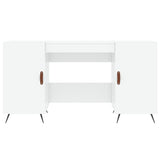 Scrivania Bianco Lucido 140x50x75 cm in Legno truciolato