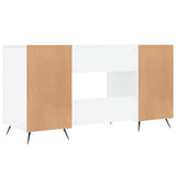 Scrivania Bianco Lucido 140x50x75 cm in Legno truciolato