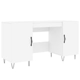 Scrivania Bianca 140x50x75 cm in Legno truciolato