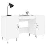 Scrivania Bianca 140x50x75 cm in Legno truciolato