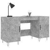 Scrivania Grigio Cemento 140x50x75 cm in Legno truciolato