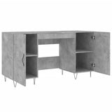 Scrivania Grigio Cemento 140x50x75 cm in Legno truciolato