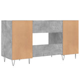 Scrivania Grigio Cemento 140x50x75 cm in Legno truciolato