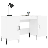Scrivania Bianca 140x50x75 cm in Legno truciolato