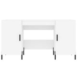 Scrivania Bianca 140x50x75 cm in Legno truciolato