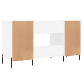Scrivania Bianca 140x50x75 cm in Legno truciolato