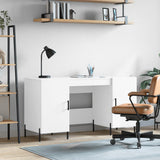 Scrivania Bianca 140x50x75 cm in Legno truciolato