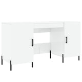Scrivania Bianco Lucido 140x50x75 cm in Legno truciolato