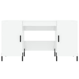 Scrivania Bianco Lucido 140x50x75 cm in Legno truciolato