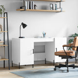 Scrivania Bianco Lucido 140x50x75 cm in Legno truciolato
