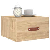 Comodino a Muro Rovere Sonoma 35x35x20 cm