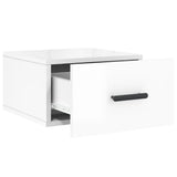 Comodini a Muro 2 pz Bianco Lucido 35x35x20 cm