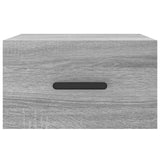 Comodino a Muro Grigio Sonoma 35x35x20 cm