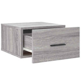 Comodini a Muro 2 pz Grigio Sonoma 35x35x20 cm