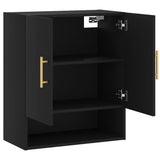 Armadietto a Muro Nero 60x31x70 cm in Legno truciolato