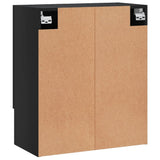 Armadietto a Muro Nero 60x31x70 cm in Legno truciolato