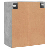 Armadietto a Muro Grigio Cemento 60x31x70 cm Legno truciolato