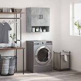 Armadietto a Muro Grigio Cemento 60x31x70 cm Legno truciolato