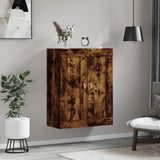 Mobile a Parete Rovere Fumo 69,5x34x90 cm in Legno truciolato