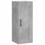Mobile a Parete Grigio Cemento 34,5x34x90 cm Legno truciolato