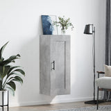 Mobile a Parete Grigio Cemento 34,5x34x90 cm Legno truciolato