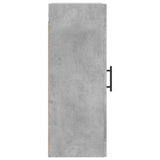 Mobile a Parete Grigio Cemento 34,5x34x90 cm Legno truciolato
